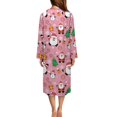 thumbnail image 2 of Xoenoiee Santa Claus Snowman Candy Tree Snowflake Print Womens Long Sleeve Nightgowns Zipper Robes Christmas Full Length Nightgown Soft House Coat Comfy Sleepwear Xmas Loungewear, Size M, 2 of 7