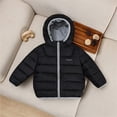 thumbnail image 4 of Fesfesfes Kids Unisex Hooded Puffer Jacket Full Zip Winter Warm Quilted Coat with Contrast Zipper and Pockets for Toddler Boys Girls Ages 1-10 Years, 4 of 9
