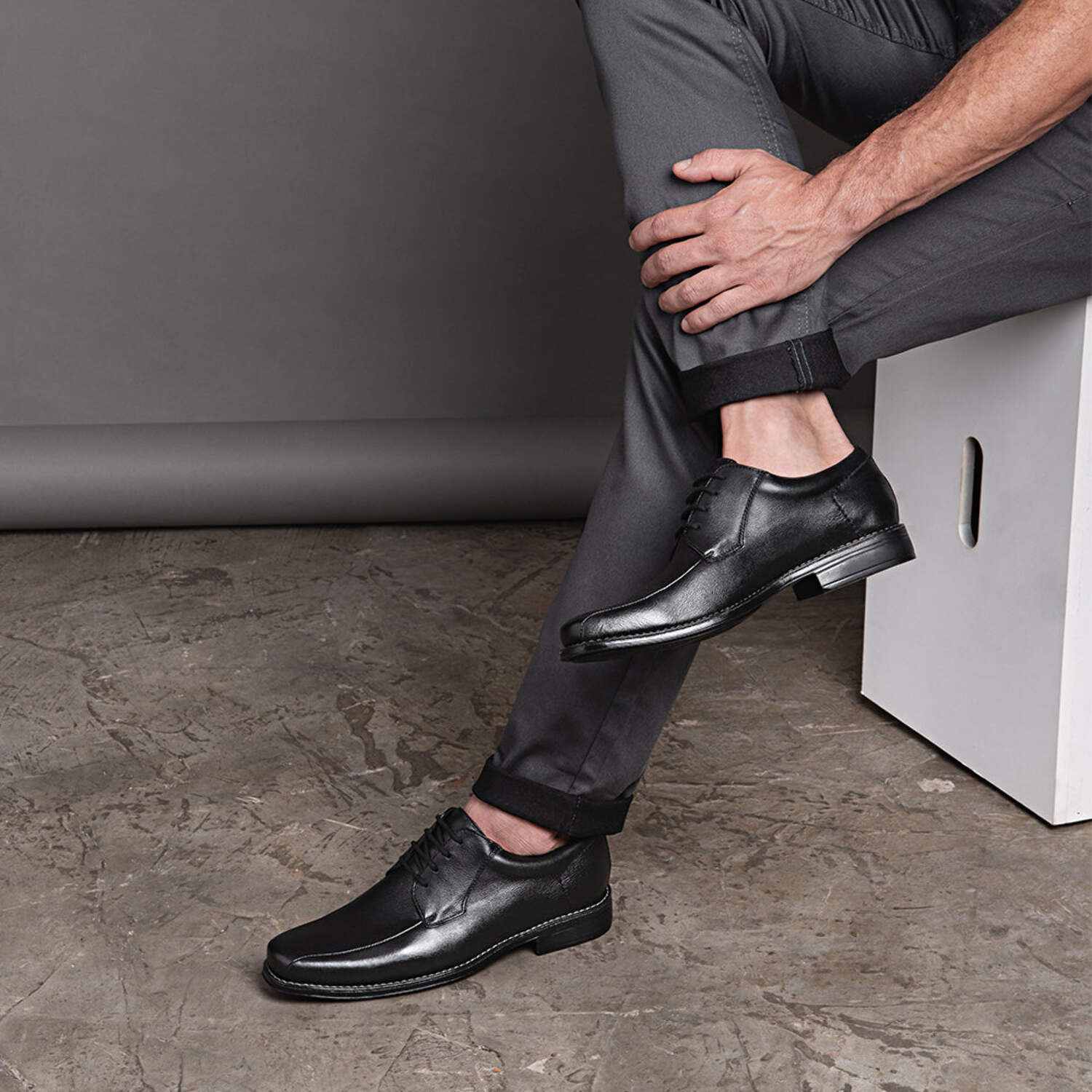 Derby Belmont Sandro Moscoloni Legitimate Leather Black Social Shoe - image 3 of 4