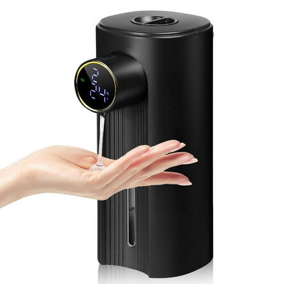 Touchless Automatic Foaming Soap Dispenser 11.83Oz, 5 Adjustable Levels, Suitable For Kitchen & Bath Black ABS