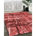 thumbnail image 3 of Ahgly Company Tapis d'Intérieur Lavable en Machine Carré Rouge Transitionnel, 5 Pieds Carré, 3 of 7