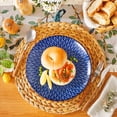 thumbnail image 3 of MALACASA Porcelain Dinner Plates Set of 4, 10.25-inch Blue Floral Dinner Plates, Microwave Dishwasher Safe, Series SELENE, 3 of 9