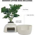 thumbnail image 6 of Superjoe Plastic Hidden Cat Litter Box with Decorative Planter,Gray, 6 of 8