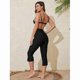 thumbnail image 4 of Women's High Waist Swim Leggings with Pockets Water Pants for Swimming Capris Athletic Tights, 4 of 5