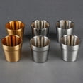 thumbnail image 4 of Double Wall Stainless Steel Mugs for Coffee, Wine, Beer - Durable, Shatterproof Golden Cups for Bar, Grill & Restaurant Use, 4 of 8