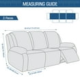 thumbnail image 5 of TAOCOCO Recliner Sofa Covers 3 Pieces Reclining Couch Covers for 3-Seater Sofa Furniture Protector w/ Pockets, Dark Gray, 5 of 8
