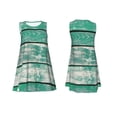 thumbnail image 7 of Yiaed Old Green Wooden Print Women's Sleeveless Dress, Loose Fit Summer Dress, Casual Sleeveless Dress for Women, 7 of 7