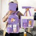 thumbnail image 1 of Mochila de gran capacidad para estudiantes de primaria, bolsa de maquillaje para estudiantes del campus, linda chica, 1 of 6