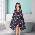 thumbnail image 6 of Dark Colorful Unicorn Pattern Hooded Bath Towel，50"x30" for Ages 3 To 12 Kids, Quick Dry Lightweight Soft Microfiber Hood Beach Towel Cover Up for Kids, 6 of 7