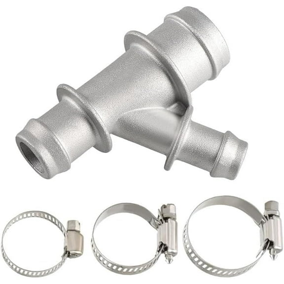 Aluminum Coolant Radiator Hose Y Junction Connector Fit for Chevrolet Silverado Suburban Tahoe GMC Sierra Yukon Cadillac Replace#: 15834773