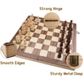 thumbnail image 6 of Fugocen Inlaid Wood Folding Chess Board Set 15 Inches with 32 Ajedrez Chess Piece for Adults and Kids, 6 of 9
