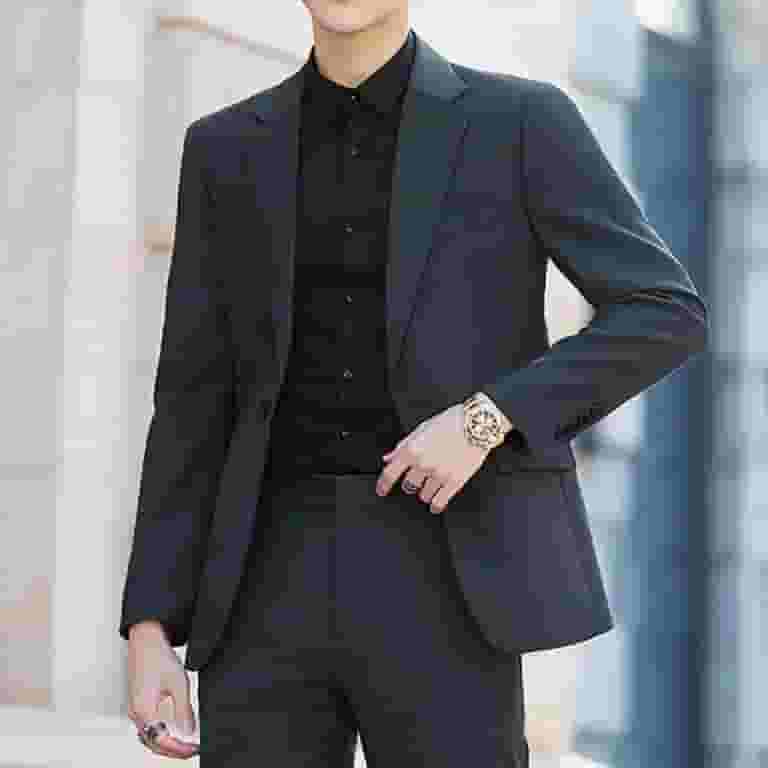 S-6XL Men's Business Casual Suit Korean Style Trendy Slim Fit 2 Piece Set Solid Color Blazer+ Pants )Groom Wedding Dress Party (Haze blue 2 Pcs,Asian 4XL is Eur 2XL) - Walmart.com S-6XL Men's Business Casual Suit Korean Style Trendy Slim Fit 2 Piece Set Solid Color Blazer+ Pants )Groom Wedding Dress Party (Haze blue 2 Pcs,Asian 4XL is Eur 2XL) - Walmart.com