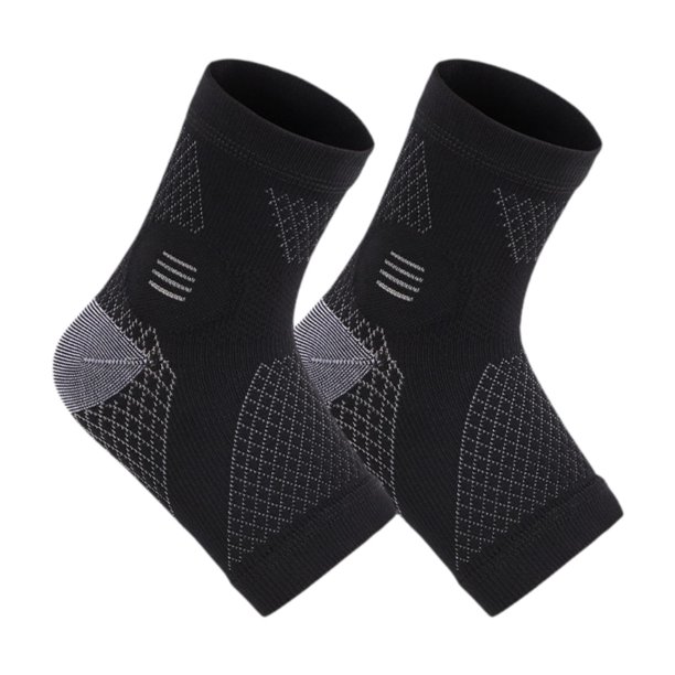 1 par de calcetines de compresión de tobillo cómodos de usar para hombres/mujeres Brace de tobillo Negro