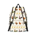 thumbnail image 3 of Daiia Funny Chicken Vintage Canvas Backpack for Men and Women ,Hiking Backpack,Travel Laptop Bag for School,Large Capacity Backpack, 3 of 8