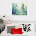 thumbnail image 4 of Nawypu Ocean Wall Art Sea Life Wall Decor Costal Watercolor Seahorse Painting Blue Ocean Animal Pictures Starfish Canvas Artwork for Bathroom Bedroom Home Decoration, 4 of 4