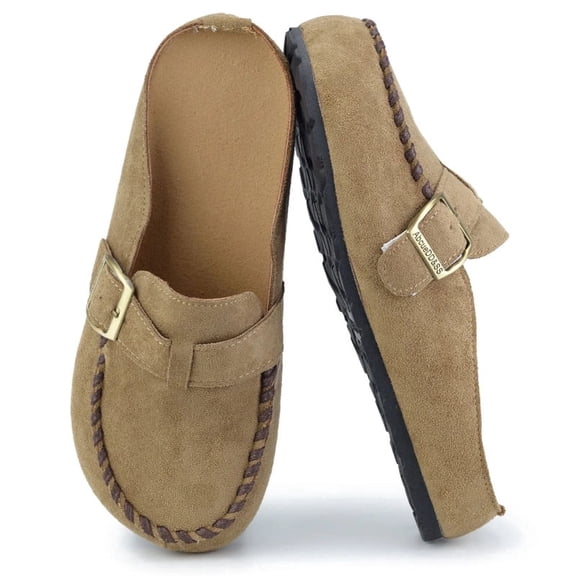 Qaltryn Cork Sole Mules for Women Memory Foam Clogs Women's Mules & Clogs Non-Slip Slip-On House Shoes Indoor Outdoor Comfort Slides