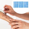 thumbnail image 4 of Unique Bargains 3 Pcs Luminous Fake Tattoos Temporary Tatto for Adult Fluorescent Blue, 4 of 5