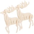 thumbnail image 4 of Wooden Animal Jigsaw Puzzles 2pcs Set DIY Educational Playthings for Enhancing Creativity and Fine Motor Skills Deer Design, 4 of 5