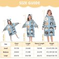thumbnail image 4 of FORMRS Wearable Blanket Hoodie with Sleeves for Kids Cozy Flannel Sweatshirt, Vibrant Cute Cat, 4 of 7