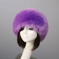 thumbnail image 1 of Gorro grueso de piel sintética para otoño e invierno, gorro vacío, gorro cálido, anillo, accesorios para la cabeza, gorro de felpa de zorro de moda para mujer, 1 of 5