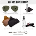 thumbnail image 2 of Ray-Ban RB8089 AVIATOR TITANIUM Pilot Shaped Non-Polarized Sunglasses for Men & Women - Includes Official RAYBAN Eyewear Kit - Ideal Formal & Casual Wear Sunglasses - Green Lens, 2 of 7