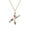 X, variant on 14K Gold Initial Letter Necklace with Colorful Moissanite, Personalized Delicate Jewelry Gift for Women