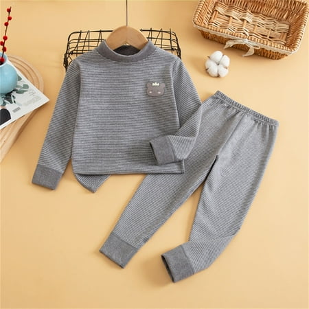 

Spazoro Toddler Girls Outfits Sets Fall and Winter Shirts and Pants Warm 2PC Pajamas Clothes Sets for Baby Kids Girls Dark Gray Size 10 T