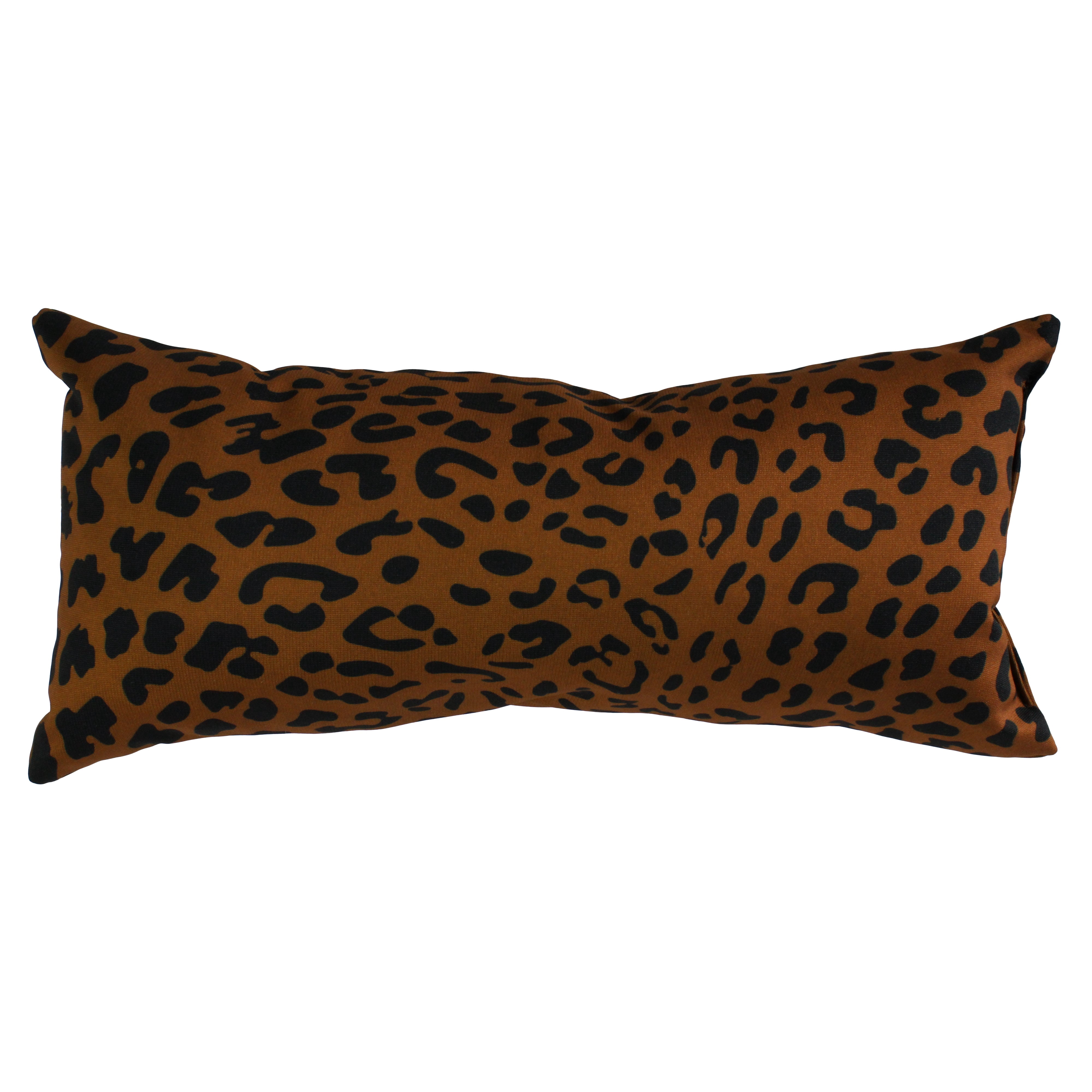 Everything Comfy Leopard Print Decorative Pillow, 16x6 Inch, Dark Brown,