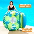 thumbnail image 5 of Sloosh Inflatable Pool Lounger Float with Big Backrest, Air Sofa Floating Chair with Handle and Cup Holder, Summer Pool Floaties Inflatable Rafts for Adult, 5 of 8