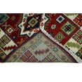 thumbnail image 5 of 2.9x8 Hand Knotted Antique Kazak Runner Blue and Rust Traditional Tribal Armenian Rug | KZA6, 5 of 7