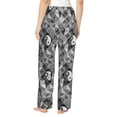 thumbnail image 3 of Uemuo Yin Yang With Black And White Pattern Women's Wide Leg Palazzo Lounge Pants with Pockets Light Weight Loose Comfy Casual Pajama Pants-Small, 3 of 9