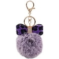 thumbnail image 1 of Pom Pom Keychain Artificial Fur Ball Keychain Fluffy Accessories Car Bag Charm, 1 of 2