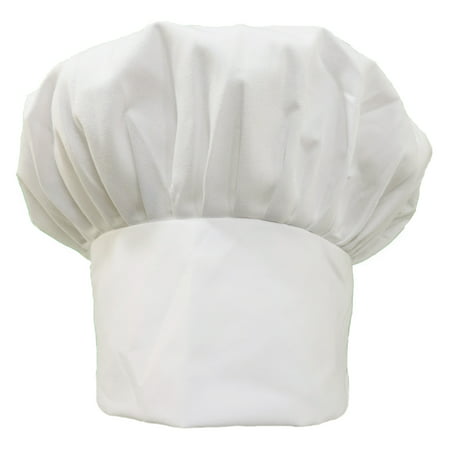 JHats Chef Baker Hat Cap Adult White Cotton