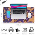 thumbnail image 5 of Long Mouse Pads for Desk,Halloween Spooky Icons Pattern Desk Mats on Top Of Desks, Desk Mouse Pad Extra Large with 3mm Non-Slip Base and Stitched Edge for Gaming,Office,Work,Home 31.5x15.7in, 5 of 5