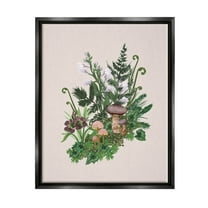 Woodland Botanical Sprouting Ferns Botanical & Floral Graphic Art Jet Black Framed Art Print Wall Art