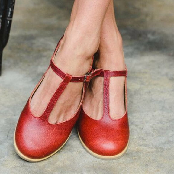 Vedolay Casual Shoes For Women Women Slip-On Platform Loafers Casual Comfortable Fashion Shoes,Red 8