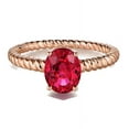 thumbnail image 2 of 1 Carat Solitaire Ruby Antique Engagement Ring in Rose Gold, 2 of 4