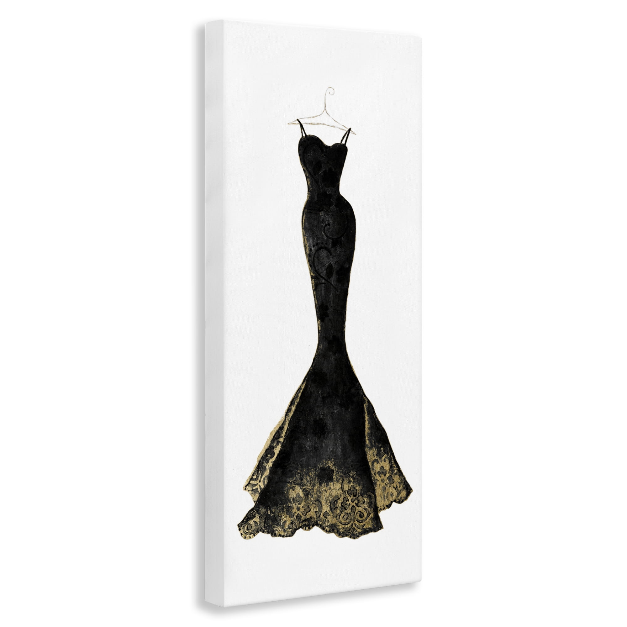 Stupell Industries Gilded Black Evening Gown Canvas Wall Art, design by Janet Tava