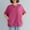 Tops-168Hot Pink, variant on Xdegoge T Shirts for Women Crewneck Short Sleeve Casual Lounge Wear Oversized Loose Fit Solid with Pockets Soft Breathable Comfy Summer Spring Tops