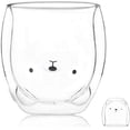 thumbnail image 1 of Sharemee Cute Mugs Taza de café espresso de vidrio aislado de doble pared, taza de té, taza de leche, Gigt para cumpleaños personal y oficina 250ml/8.4oz Fokelyi JQWJ311, 1 of 9