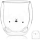 thumbnail image 1 of Sharemee Cute Mugs Taza de café espresso de vidrio aislado de doble pared, taza de té, taza de leche, Gigt para cumpleaños personal y oficina 250ml/8.4oz MFZFUKR JQWJ311, 1 of 9