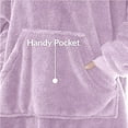 thumbnail image 5 of Oversized Blanket Hoodie Sweatshirt, Wearable Lounging Pullover for Adults Women Men Light One size, 5 of 8