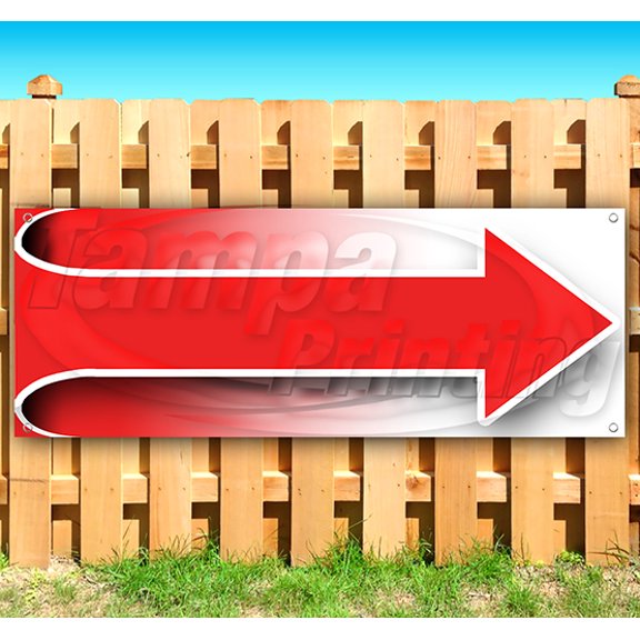 Arrow Right 13 oz Vinyl Banner With Metal Grommets