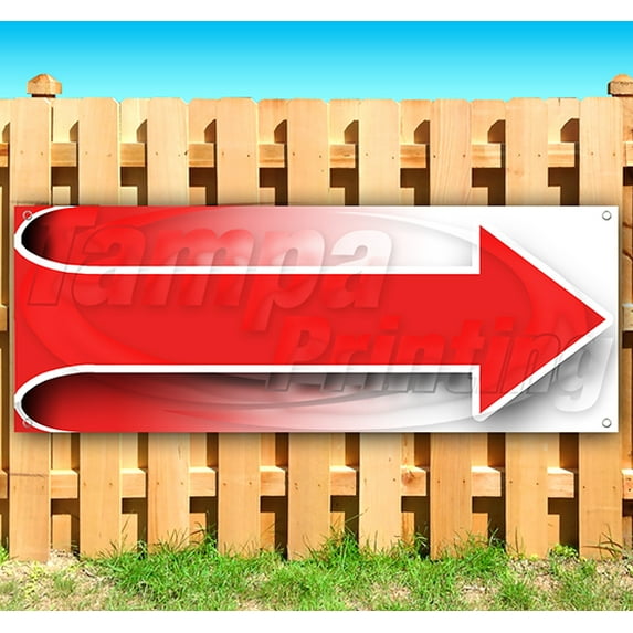 Arrow Right 13 oz Vinyl Banner With Metal Grommets