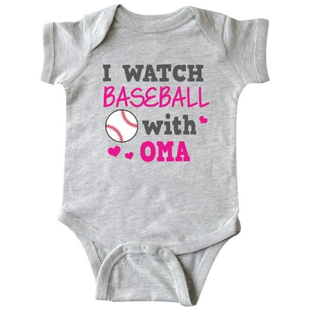 

Inktastic I Watch Baseball with My Oma Gift Baby Boy or Baby Girl Bodysuit