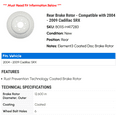 thumbnail image 2 of Rear Brake Rotor - Compatible with 2004 - 2009 Cadillac SRX 2005 2006 2007 2008, 2 of 2