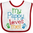 thumbnail image 3 of Inktastic My Pappy Loves Me Boys or Girls Baby Bib, 3 of 4