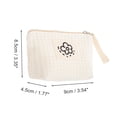 thumbnail image 2 of Unique Bargains 1 Pc Plaid Makeup Bag for Business Travel Beige Cotton, 2 of 5