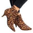 thumbnail image 2 of Women's Zip Low Kitten Heel Ankle Booties Pointed Toe Boots Shoes, 2 of 3