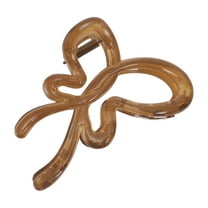 1 Pc Fashion Elegant Bow Hair Clips Hairdo Clip for Women 4.13"x2.76"x1.97" Brown